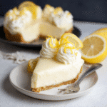 4 Ingredient No Bake Lemon Cheesecake – Easy, Creamy, and Zesty 7 4 Ingredient No Bake Lemon Cheesecake on cake stand