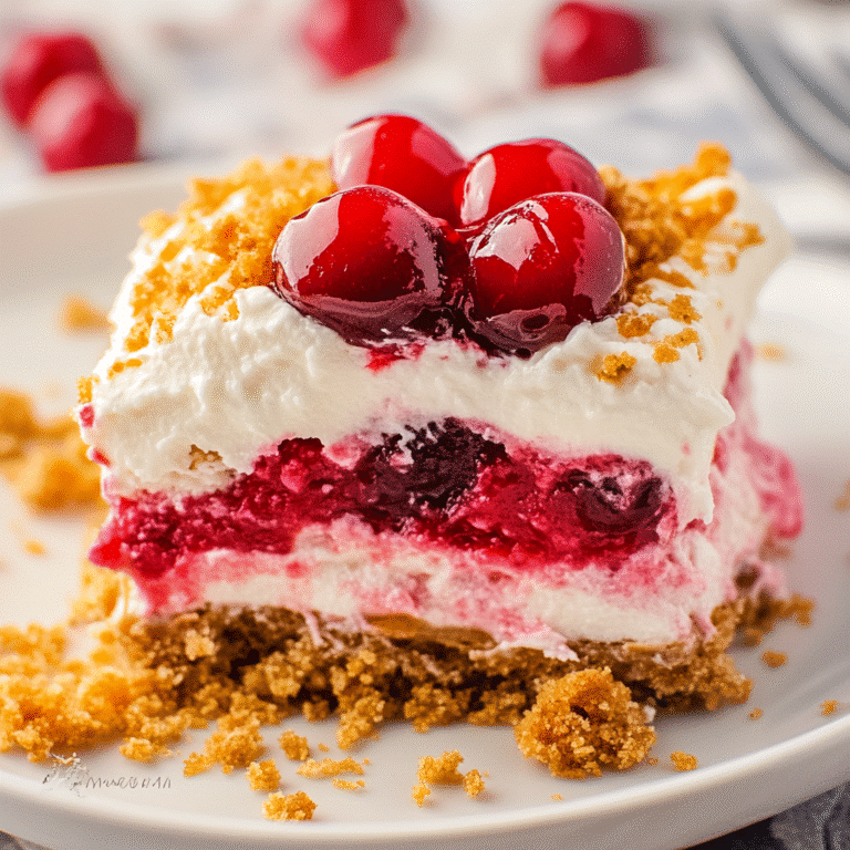 Cherry Cheesecake Lush Dessert No Bake – The Ultimate Easy Recipe 9 Cherry Cheesecake Lush Dessert No Bake in Dish