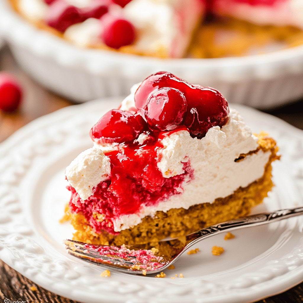 Cherry Cheesecake Lush Dessert No Bake – The Ultimate Easy Recipe 7 Slice of Cherry Cheesecake Lush Dessert No Bake
