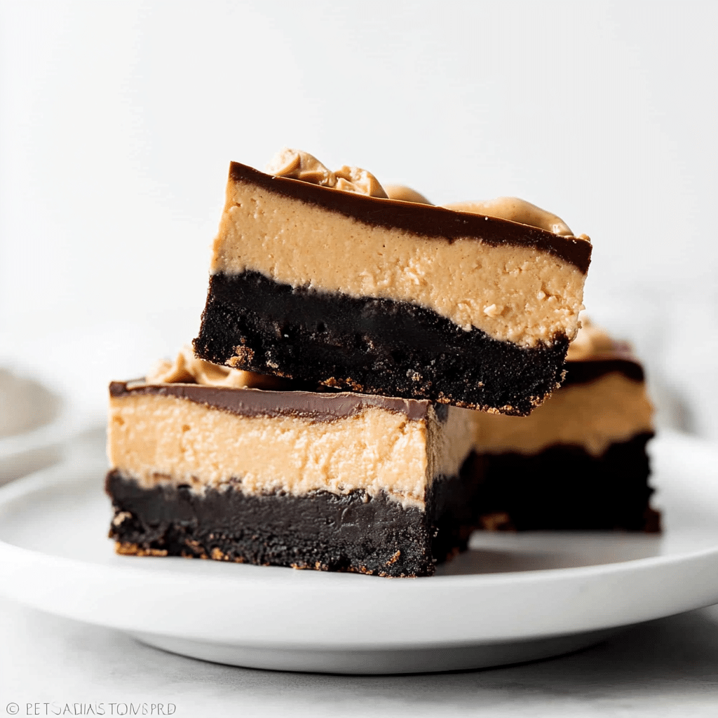 Chocolate Peanut Butter No-Bake Cheesecake Bars You’ll Crave Again and Again 7 Chocolate peanut butter no-bake cheesecake bars