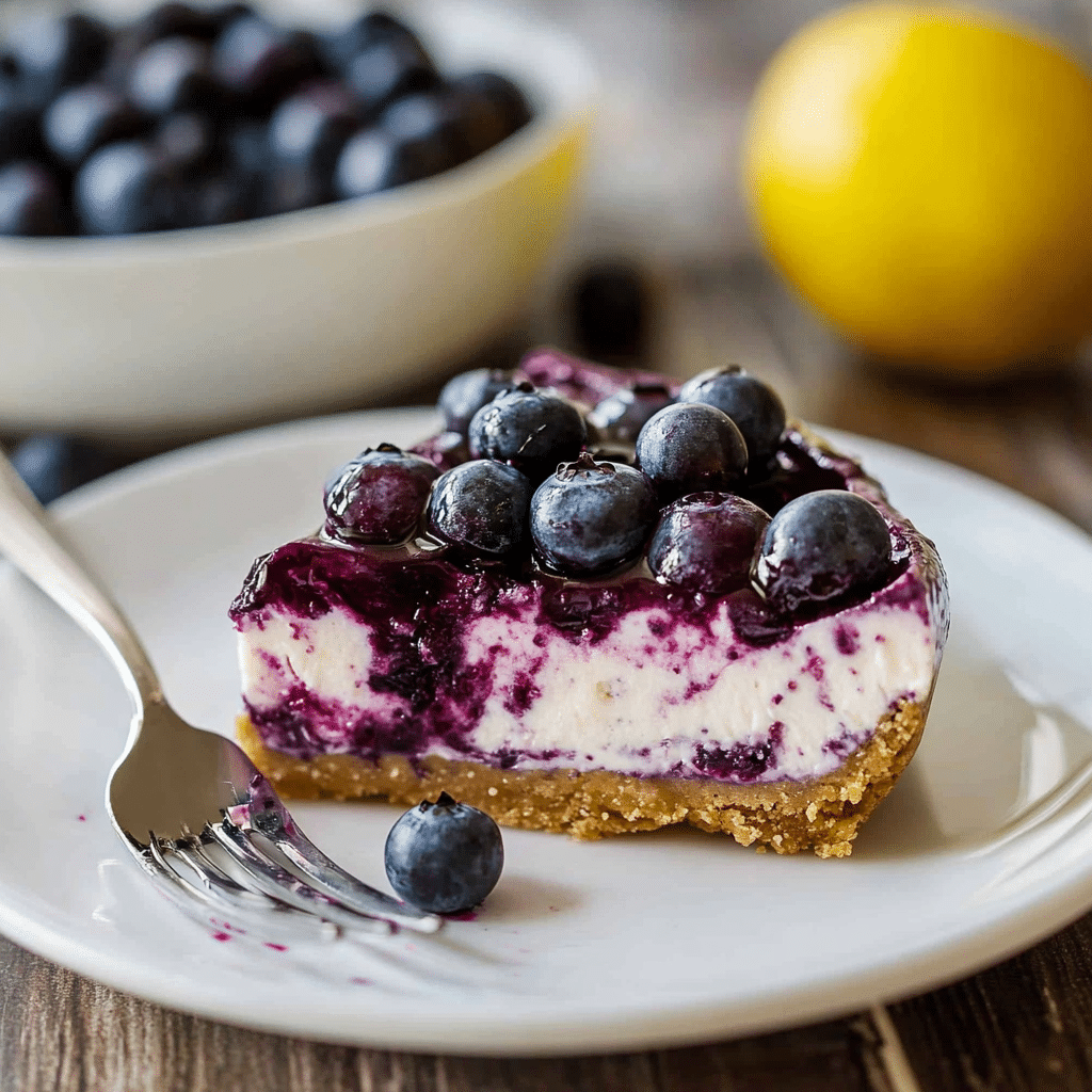 No-Bake Blueberry Cheesecake: A Beautifully Simple Summer Dessert 6 No Bake Blueberry Cheesecake.1