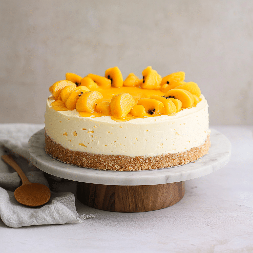 No Bake Mango Ice Cream Cheesecake – Bright, Easy Summer Treat 7 No Bake Mango Ice Cream Cheesecake