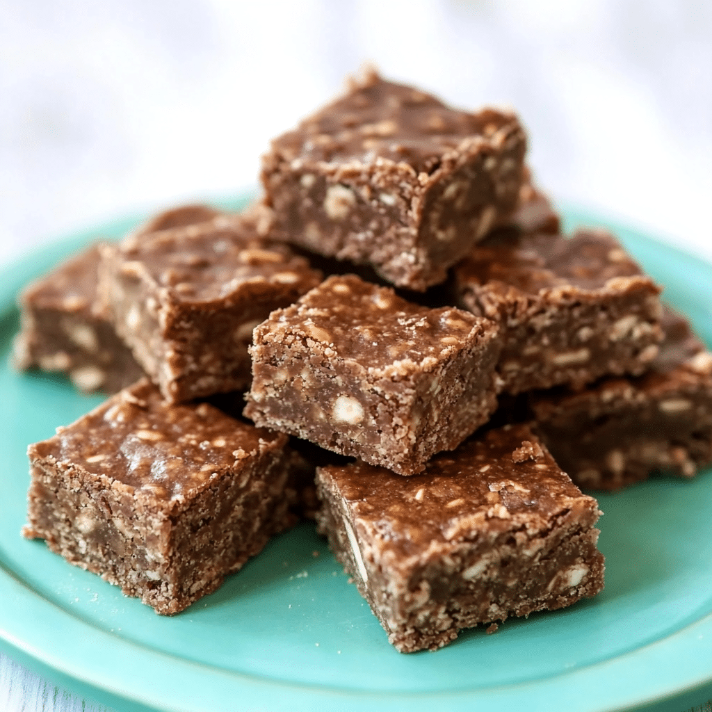 No-Bake Cookie Bars: Quick, Easy, and Perfect for Busy Days 7 Served no-bake cookie bars with tea