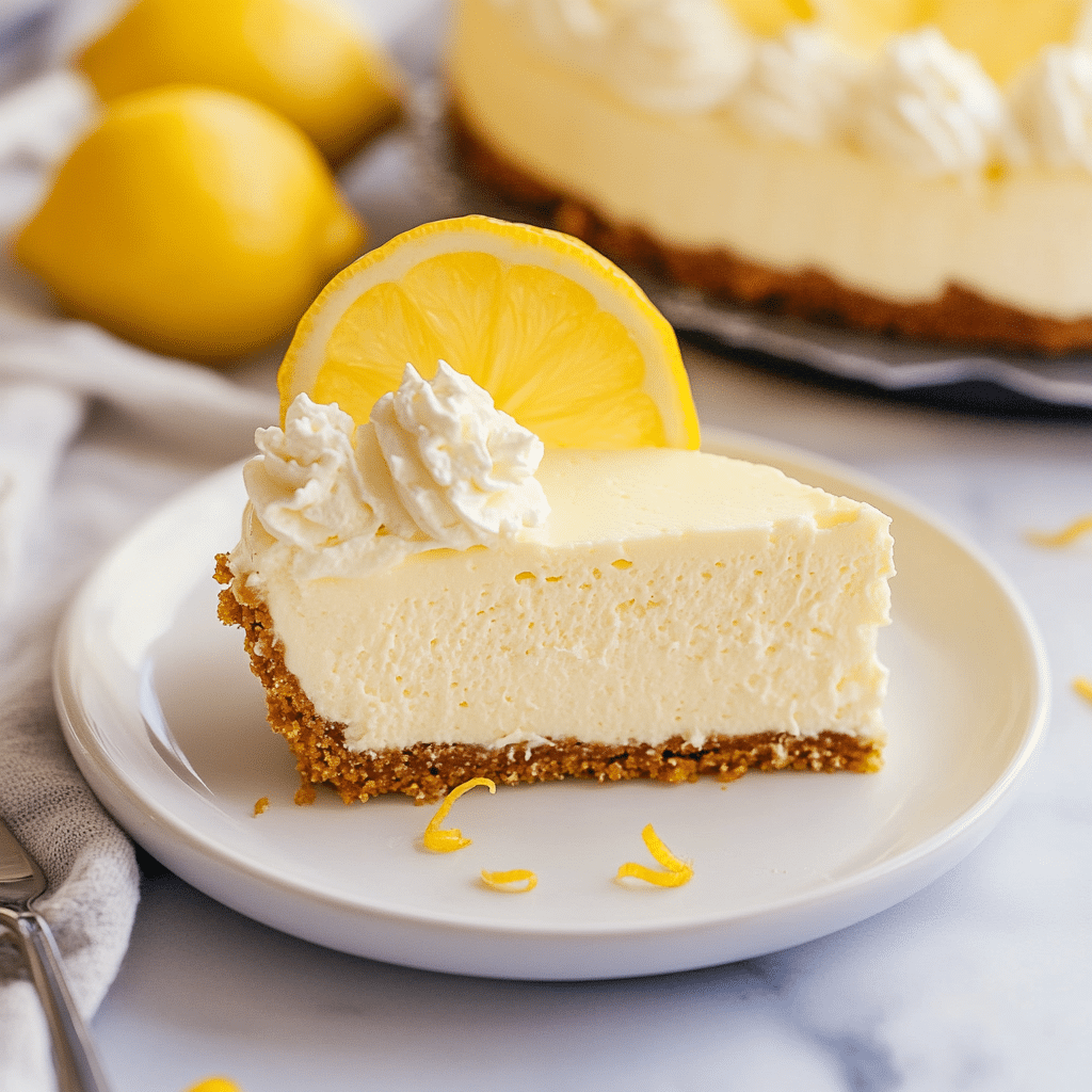 No-Bake Lemon Cheesecake – Easy, Creamy & Bursting with Citrus 8 No-bake lemon cheesecake