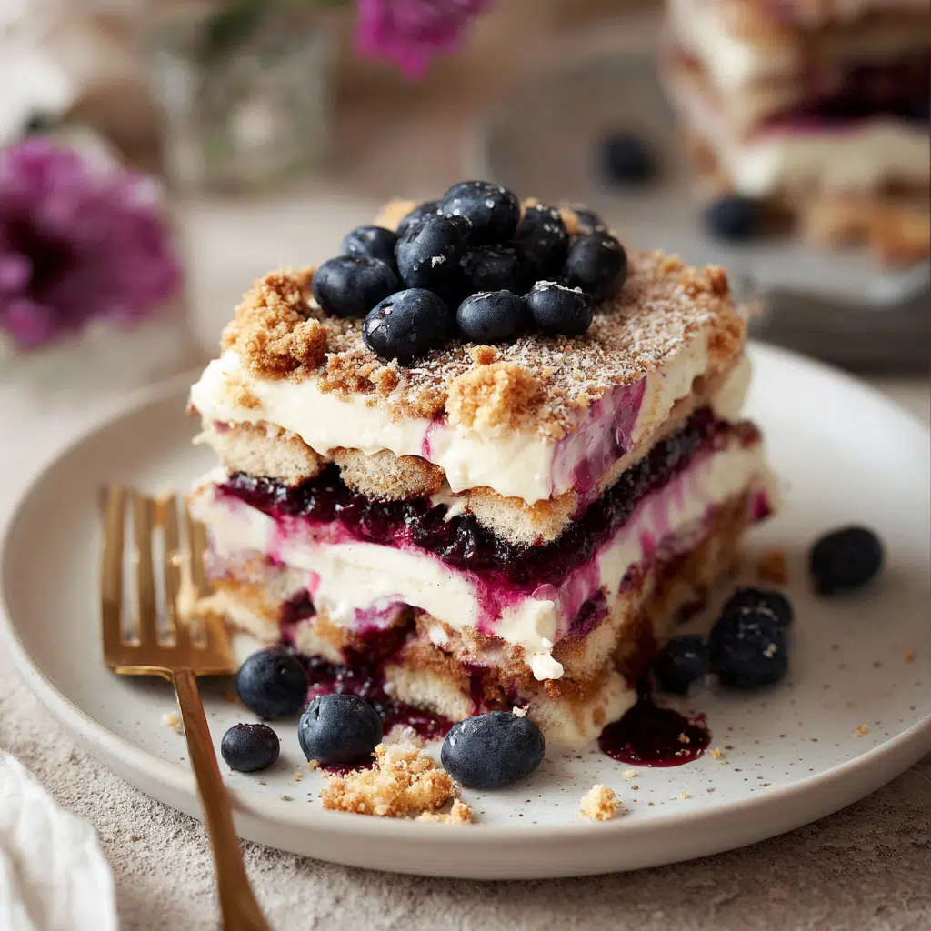 Vegan Blueberry Crumble Tiramisu – A Fruity, Creamy No-Coffee Delight 7 Vegan Blueberry Crumble Tiramisu