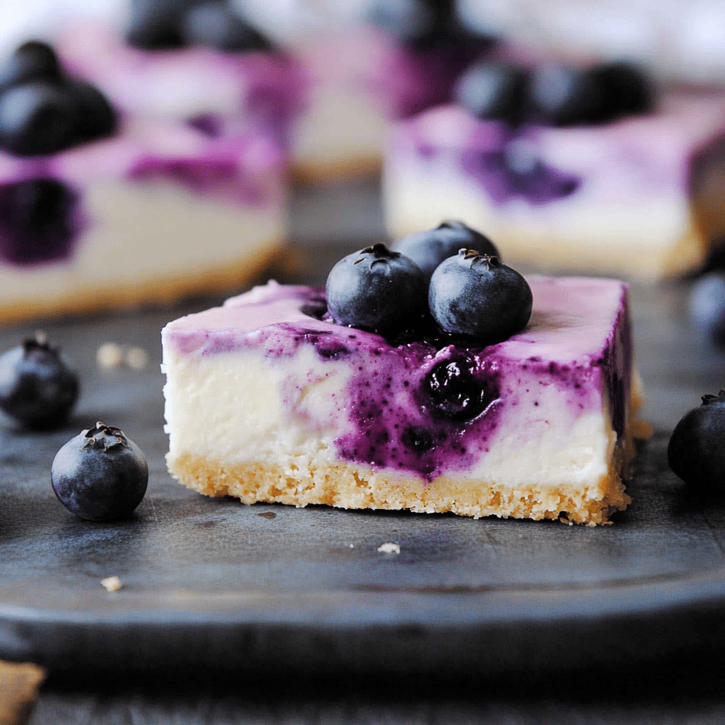 Blueberry Cheesecake Bars No Bake – Easy, Creamy & Irresistible! 7 blueberry cheesecake bars no bake
