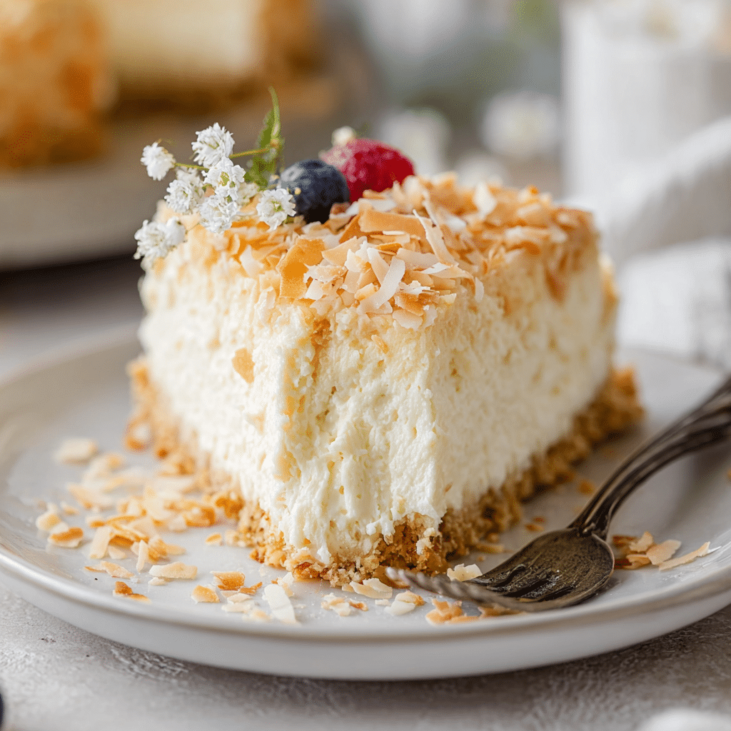 Coconut Cheesecake No Bake Recipe: Easy, Creamy & Perfect for Any Season 6 coconut cheesecake no bake