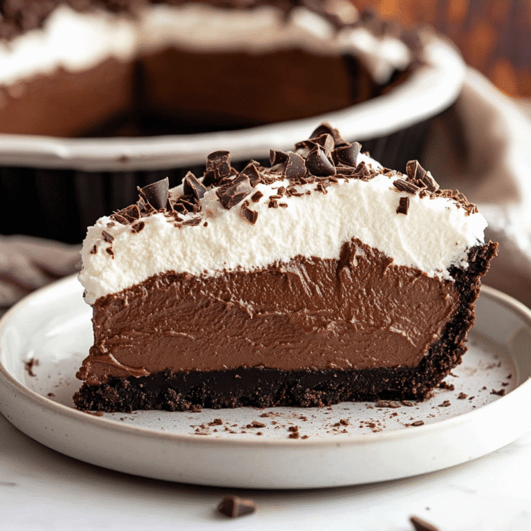 No Bake Chocolate Pie – Silky Fridge‑Set Delight for Summer Cravings 38 no bake chocolate pie on rustic table
