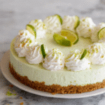 Recipe for No Bake Key Lime Cheesecake – Easy, Tangy & Creamy 7 No bake key lime cheesecake on cake stand