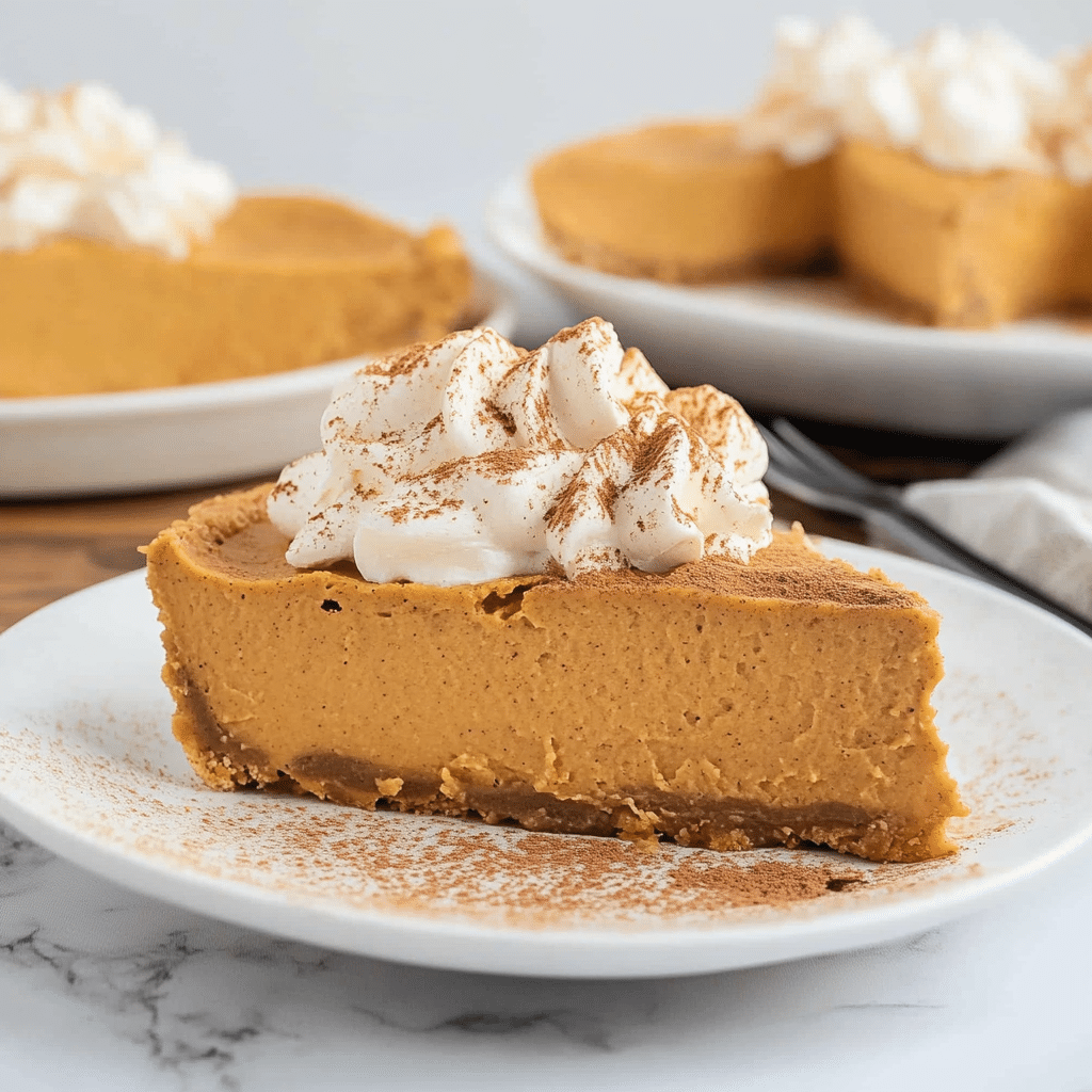 No Bake Pumpkin Pie – Easy, Creamy, and Perfect for Fall 7 Serving no bake pumpkin pie