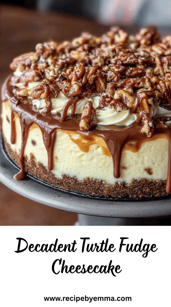 Turtle Fudge Brownie Cheesecake 88 Decadent Turtle Fudge Cheesecake