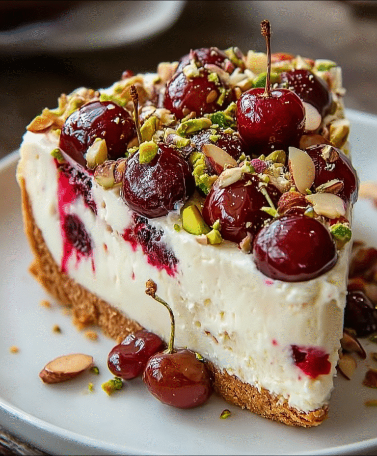Cherry Pistachio Cheesecake – A Luscious Dessert Recipe