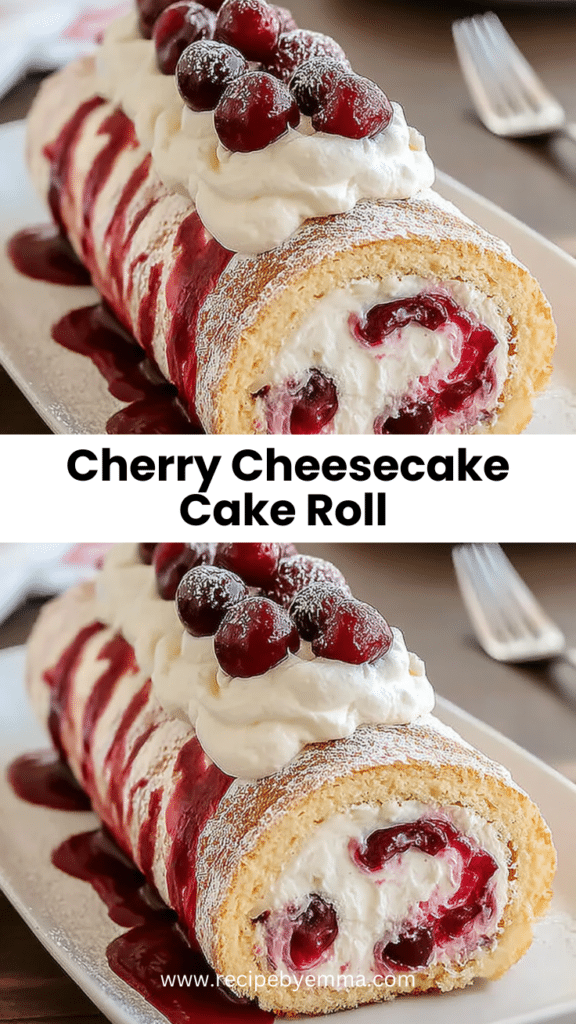Cherry Cheesecake Cake Roll – Sweet, Fruity Dessert Perfect for Any Occasion 78 Cherry Cheesecake Cake Roll for a Sweet Fruity Delight