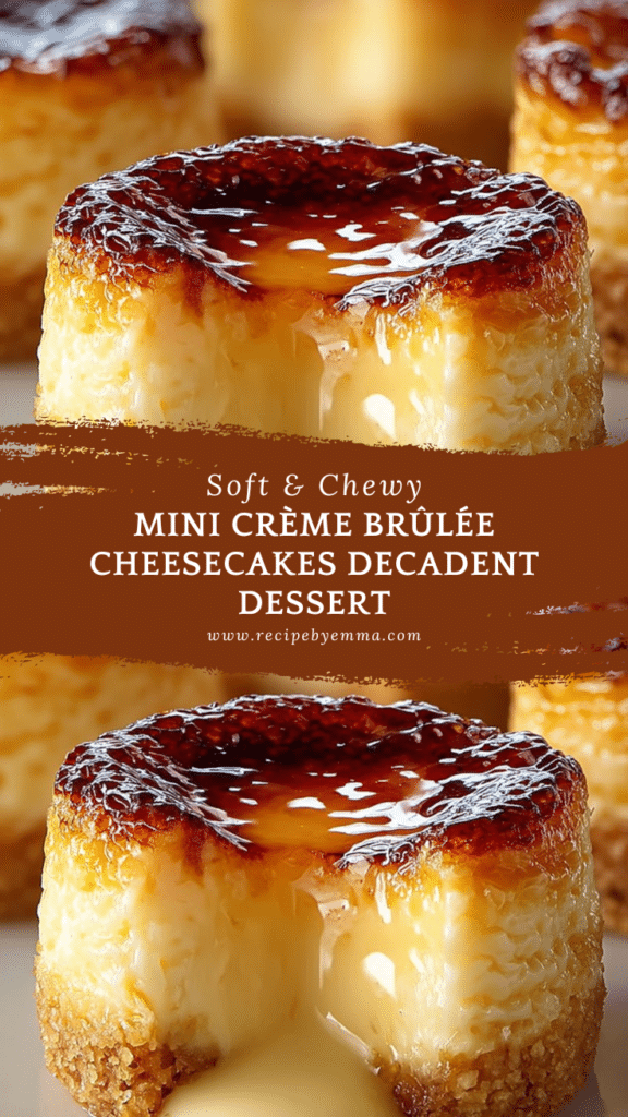 Easy Mini Crème Brûlée Cheesecakes – Creamy Individual Dessert 80 Mini Creme Brulee Cheesecakes Decadent Dessert