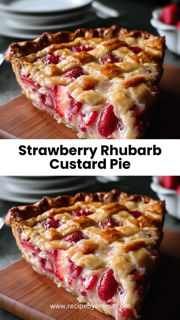 Easy Strawberry Rhubarb Custard Pie – Classic Fruity Dessert for Any Occasion 80 Strawberry Rhubarb Custard Pie