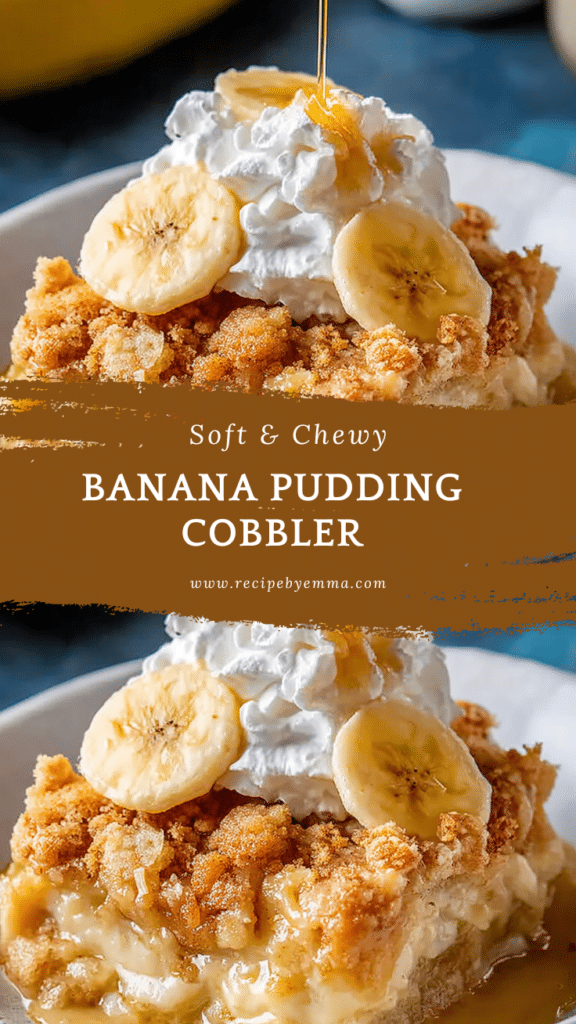 Easy Comforting Banana Bread Cobbler Recipe – Warm, Gooey, and Family Favorite 84 Banana Pudding Cobbler