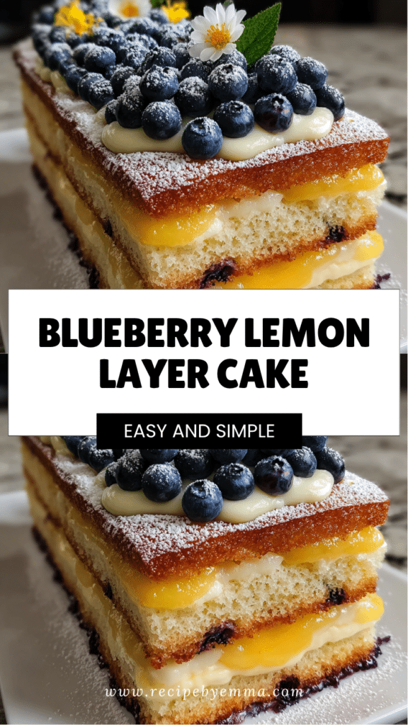 Best Blueberry Lemon Layer Cake – Easy Homemade Fresh Berry Dessert 128 Blueberry Lemon Layer Cake