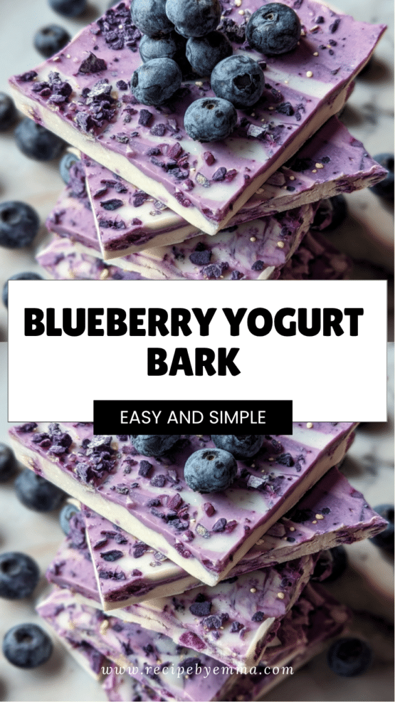 Easy Berry Yogurt Bark – Refreshing No-Bake Summer Dessert 48 Blueberry Yogurt Bark