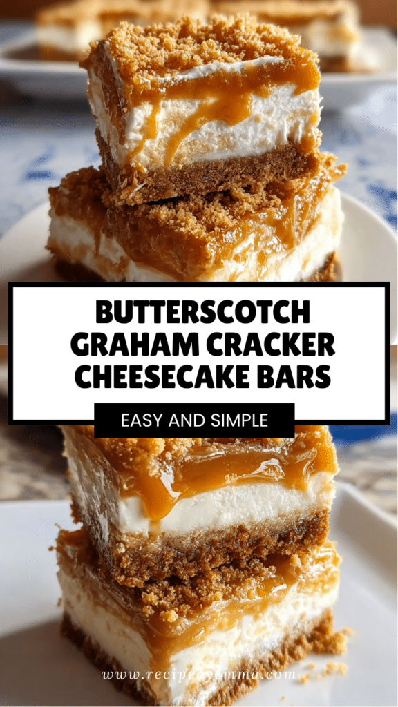 Easy Butterscotch Graham Cracker Cheesecake Bars – Creamy No-Fuss Dessert 76 Butterscotch Graham Cracker Cheesecake Bars