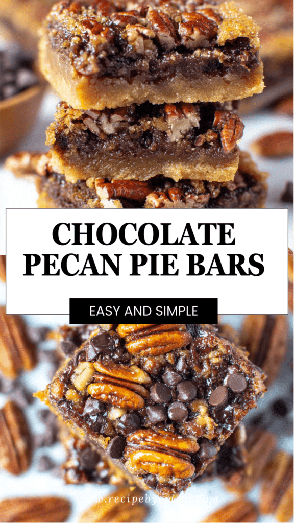 Easy Chocolate Pecan Pie Bars Recipe – Homemade Holiday Dessert Everyone Will Love 92 Chocolate Pecan Pie Bars