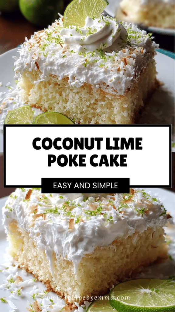 Easy Coconut Lime Poke Cake – Refreshing Tropical Dessert for Any Occasion 80 Coconut Lime Poke Cake