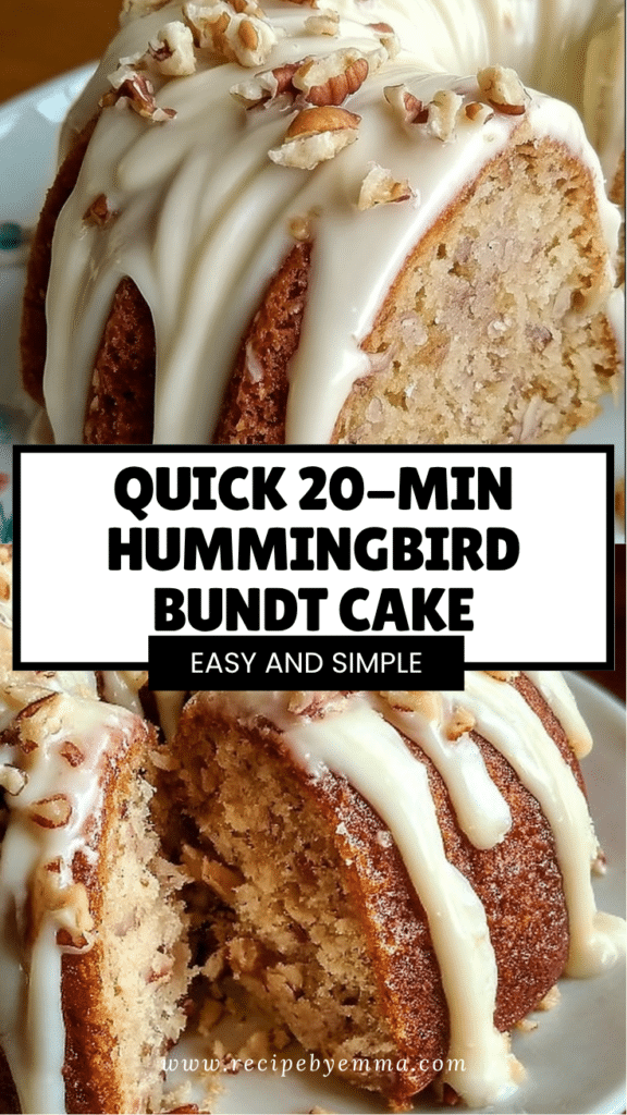 Moist Hummingbird Bundt Cake Recipe – Banana Pineapple Cake with Cream Cheese Frosting 96 Quick 20 Min Hummingbird Bundt Cake