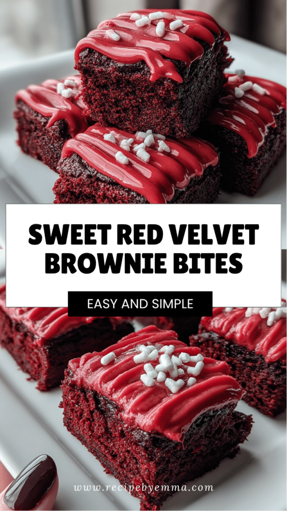 Easy Red Velvet Cheesecake Brownie Bites – Soft & Gooey Mini Desserts 92 Sweet Red Velvet Brownie Bites