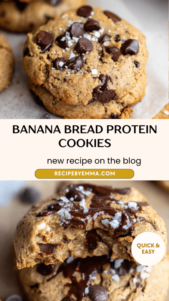 Easy Banana Bread Protein Cookies – Soft, Chewy High Protein Cookie Recipe 82 Banana Bread Protein Cookies
