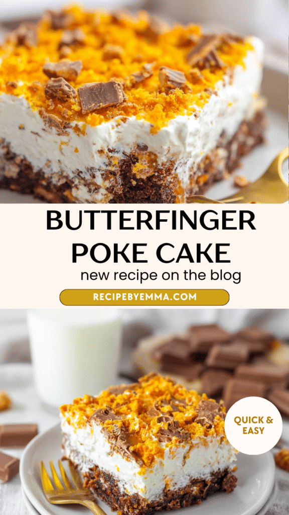 Best Butterfinger Poke Cake Recipe – Easy Chocolate Caramel Peanut Dessert 82 Butterfinger Poke Cake