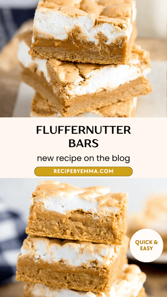 Soft & Chewy Fluffernutter Bars Recipe – Gooey Marshmallow Peanut Butter Dessert 76 Fluffernutter Bars