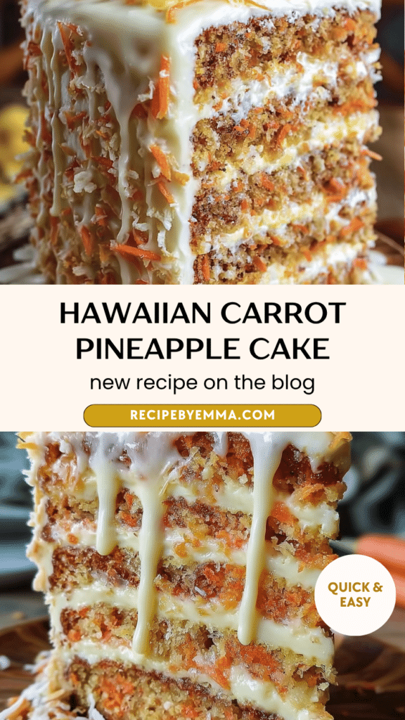 Easy Hawaiian Carrot Pineapple Cake Recipe – Moist Tropical Cream Cheese Dessert 98 Hawaiian Carrot Pineapple Cake