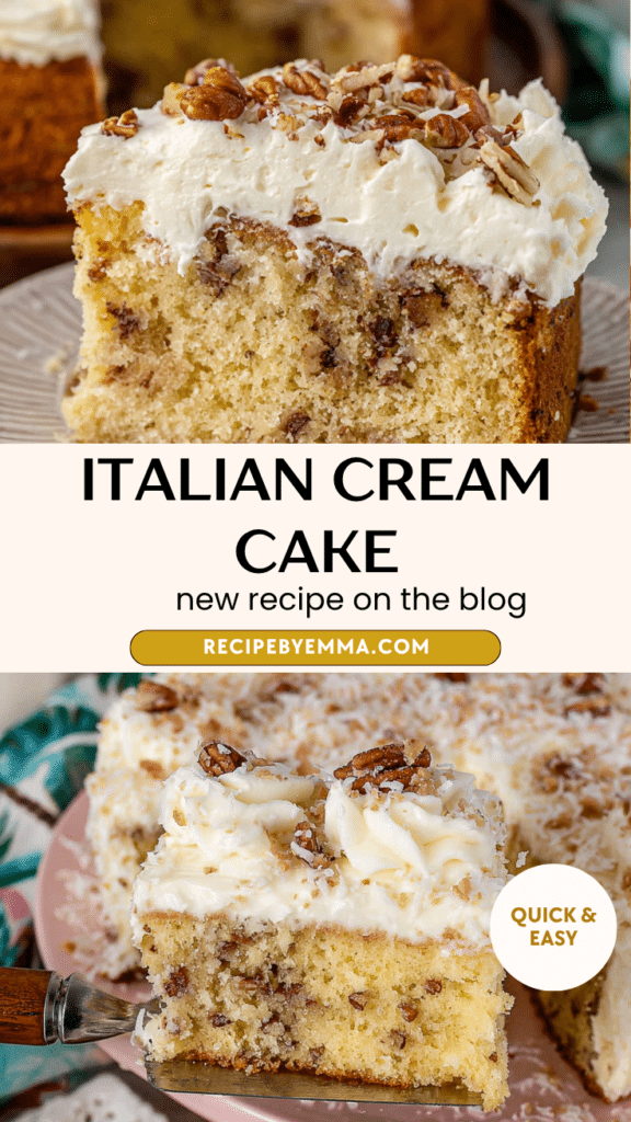 Best Italian Cream Cake Recipe – Moist Coconut Pecan Sheet Cake 114 Italian Cream Cake
