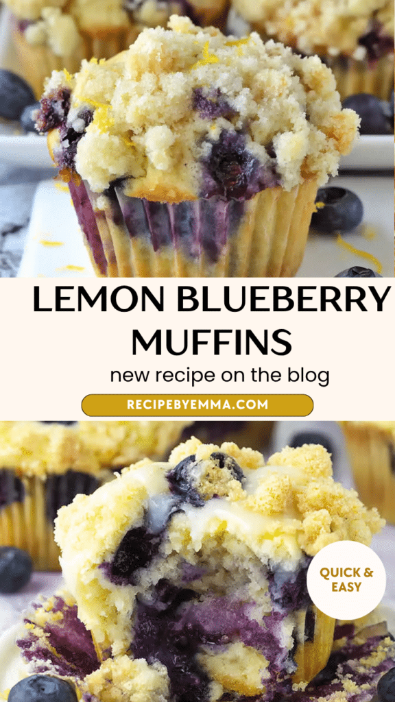 Best Lemon Blueberry Muffins with Streusel Topping – Easy Bakery-Style Muffin Recipe 114 Lemon Blueberry Muffins