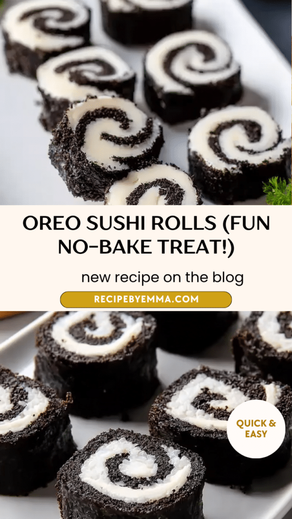 Easy Oreo Sushi Rolls (No-Bake Dessert) – Fun, Viral Cookie Treat 48 Oreo Sushi Rolls Fun No Bake Treat
